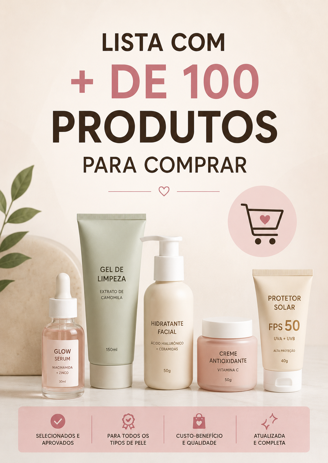 Lista com +100 produtos